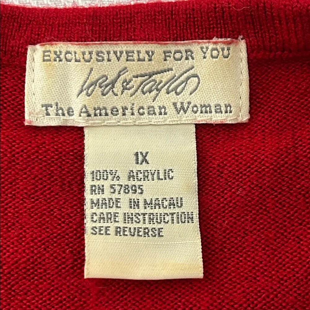 Lord & Taylor Dark Red Women’s Size 1X Short Sleeves Pullover Crewneck Sweater
